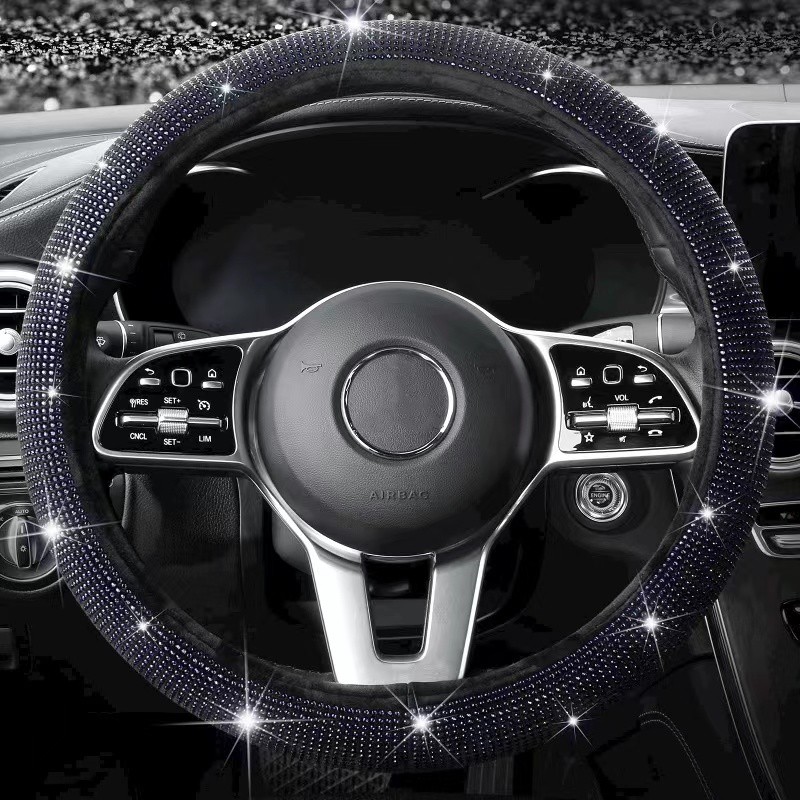 Sun Moon Steering Wheel Cover with Anti-Slip Insert, Black Celestial A –  Starcove Fashion