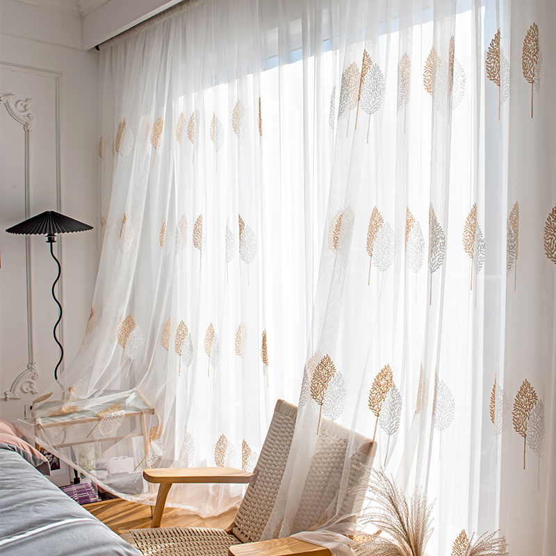 Cortinas traslúcidas para sala de estar, cortina blanca transparente,  cortinas traslúcidas para sala de estar, paneles de cortina de gasa blanca  para