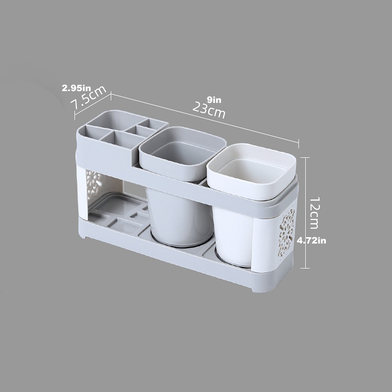 Hollow Design Toothbrush Holder And Toothpaste Holder Set - Temu