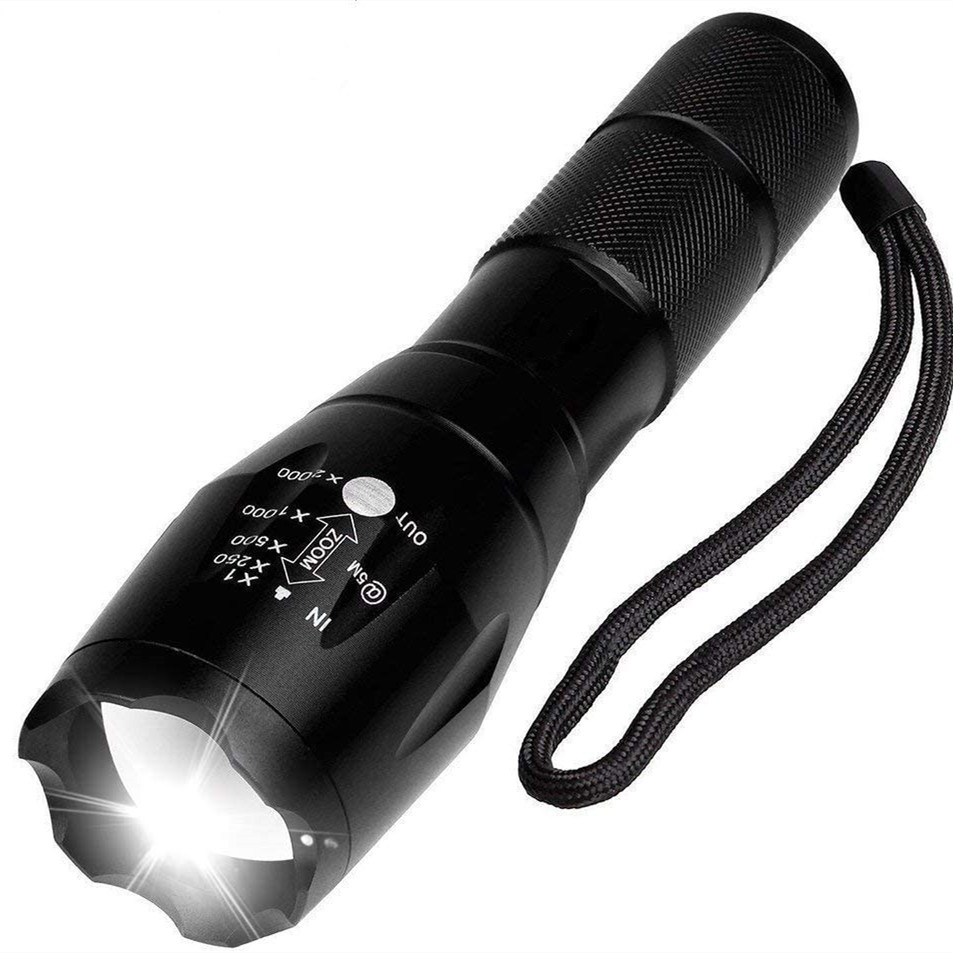 Led Emergency Handheld Flashlight Adjustable Focus Water - Temu