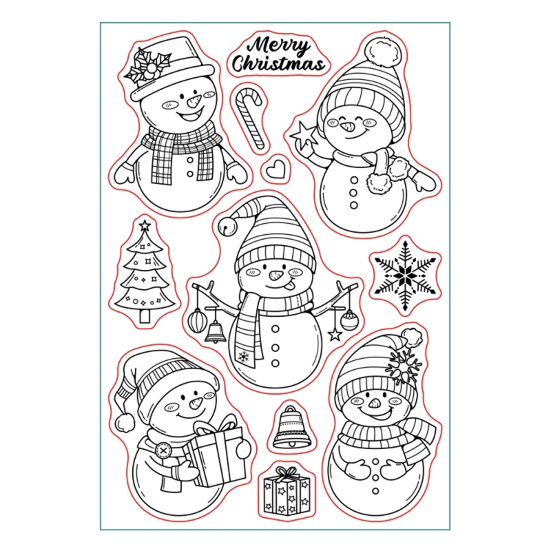  5 Pack Christmas Clear Silicone Stamp Set, Assorted Design, Clear  Stamp Block with Grid Cling Stamps for Card Making, Scrapbooking Mix-Media  … (3.94 x3.94) : Arts, Crafts & Sewing