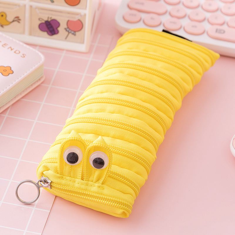 Caterpillar Pencil Bag Case Kawaii Cute Pencil Stationery - Temu