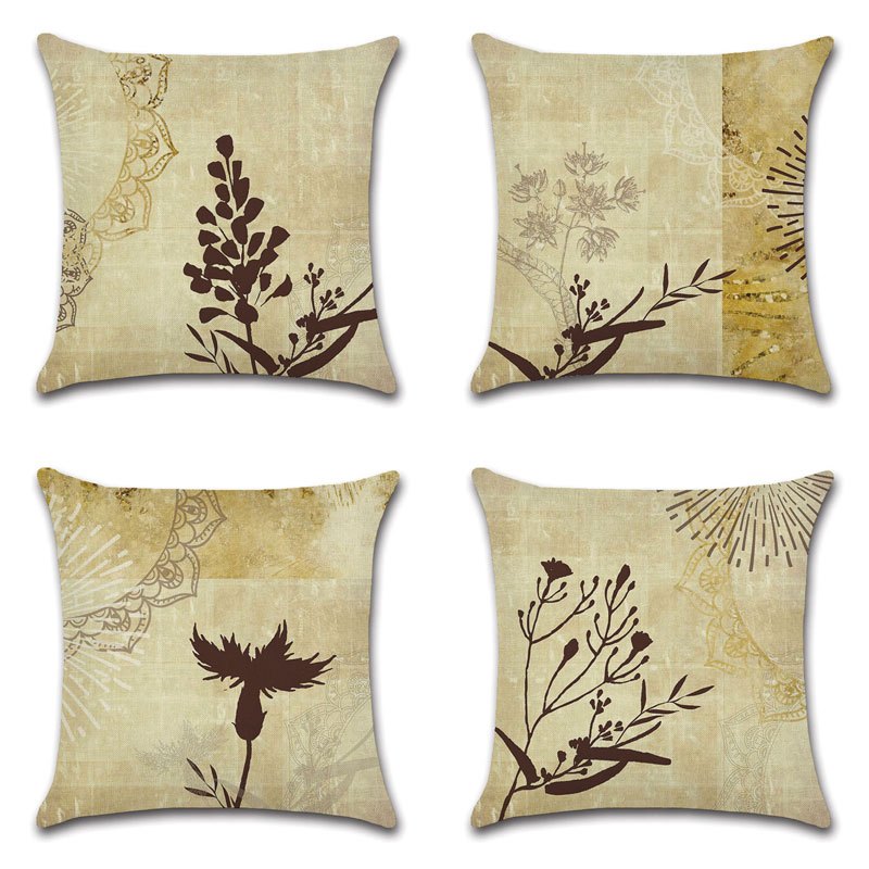 4 unids/set funda de almohada con diseño de concha o planta 18x18 fundas de  cojines modernas coloridas sofá decoración porche para el hogar sala de  estar, sin relleno - Temu