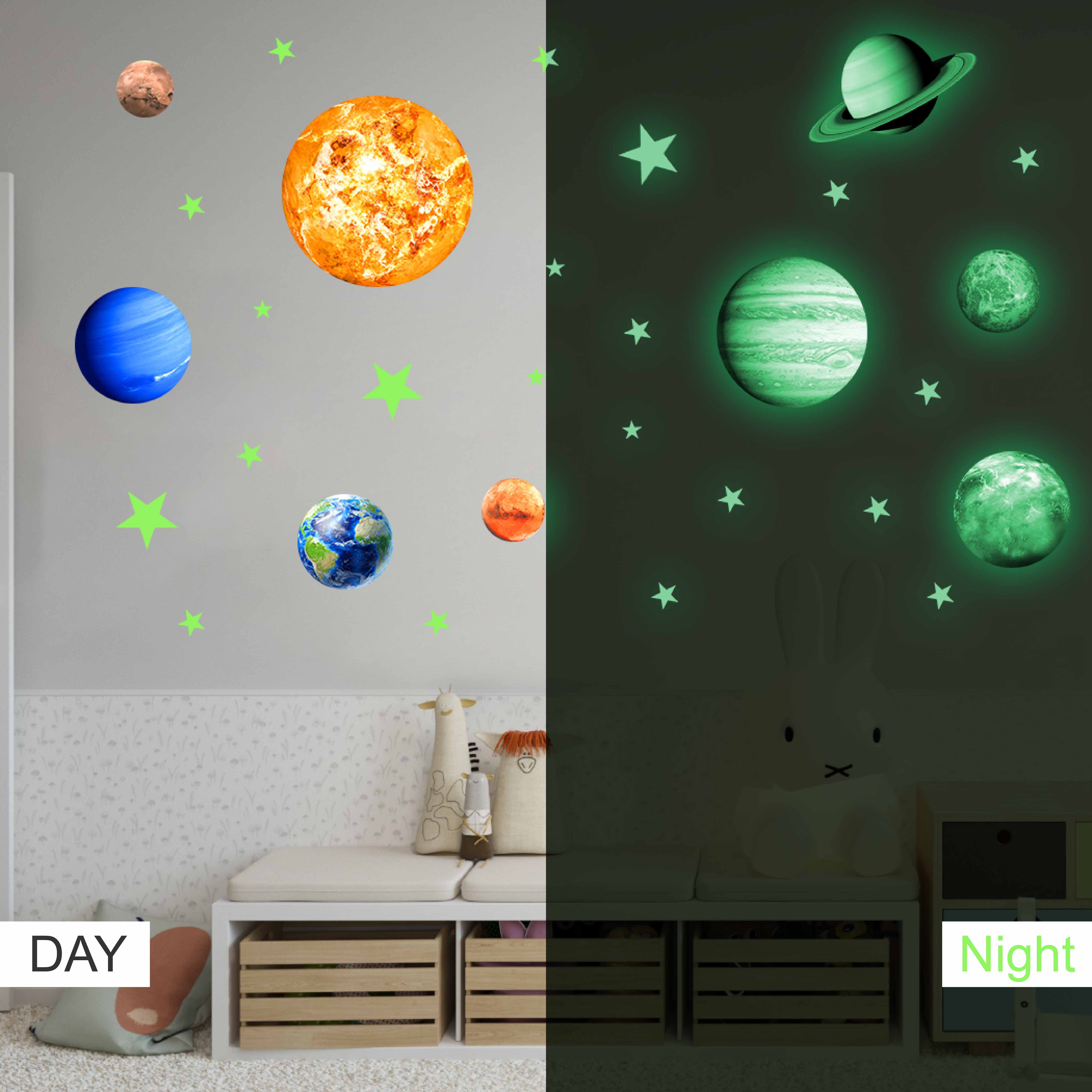 1008Pcs Glow in The Dark Stars, Glow in The Dark Moon for Ceiling Planets  Space Wall Stickers Solar System Galaxy Wall Decals for Kids Boys Bedroom