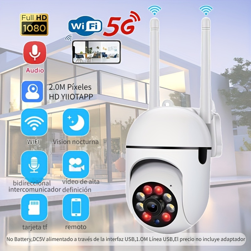 Cámara Vigilancia Wifi 5g Hd 1080p Cámara Vigilancia - Temu Chile