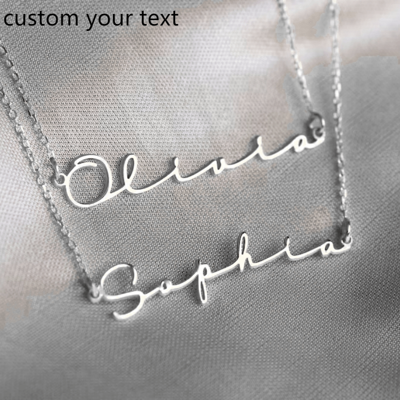 Customized Name English Letter Necklace Personalized Dainty - Temu Portugal