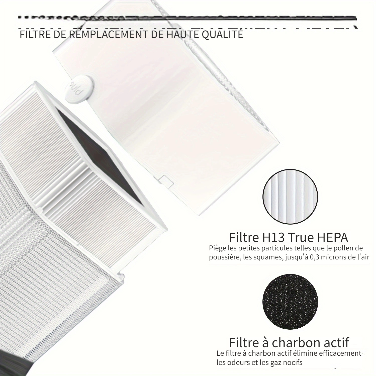 2 Pack De Remplacement De Filtre True Hepa Pour HP04 - Temu France