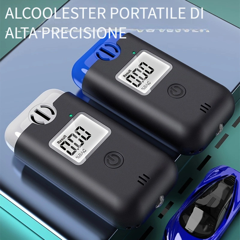 Etilometro per Alcol, Alcoltest Portatile Con Schermo LCD Digitale,  Etilometro P