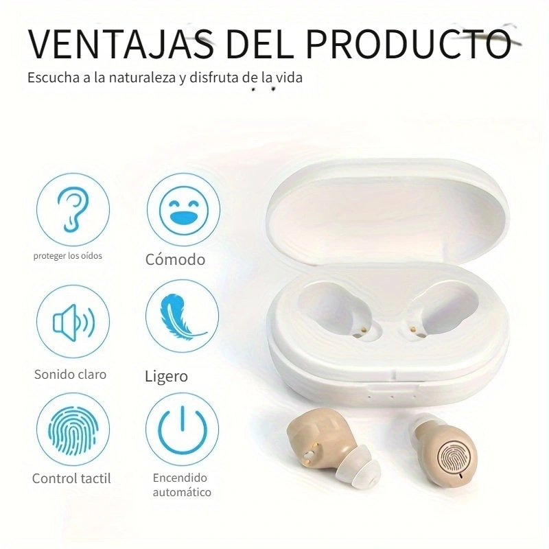 Audífonos recargables Audífono digital Cic Amplificador de sonido para  sordera Auriculares inalámbricos Audifonos Para Sordera