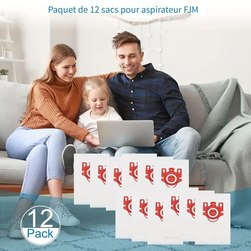 20packs 12 Pack 3D Airclean FJM Sacs À Poussière Pour Aspirateur Miele, Compact  C1, Compact C2