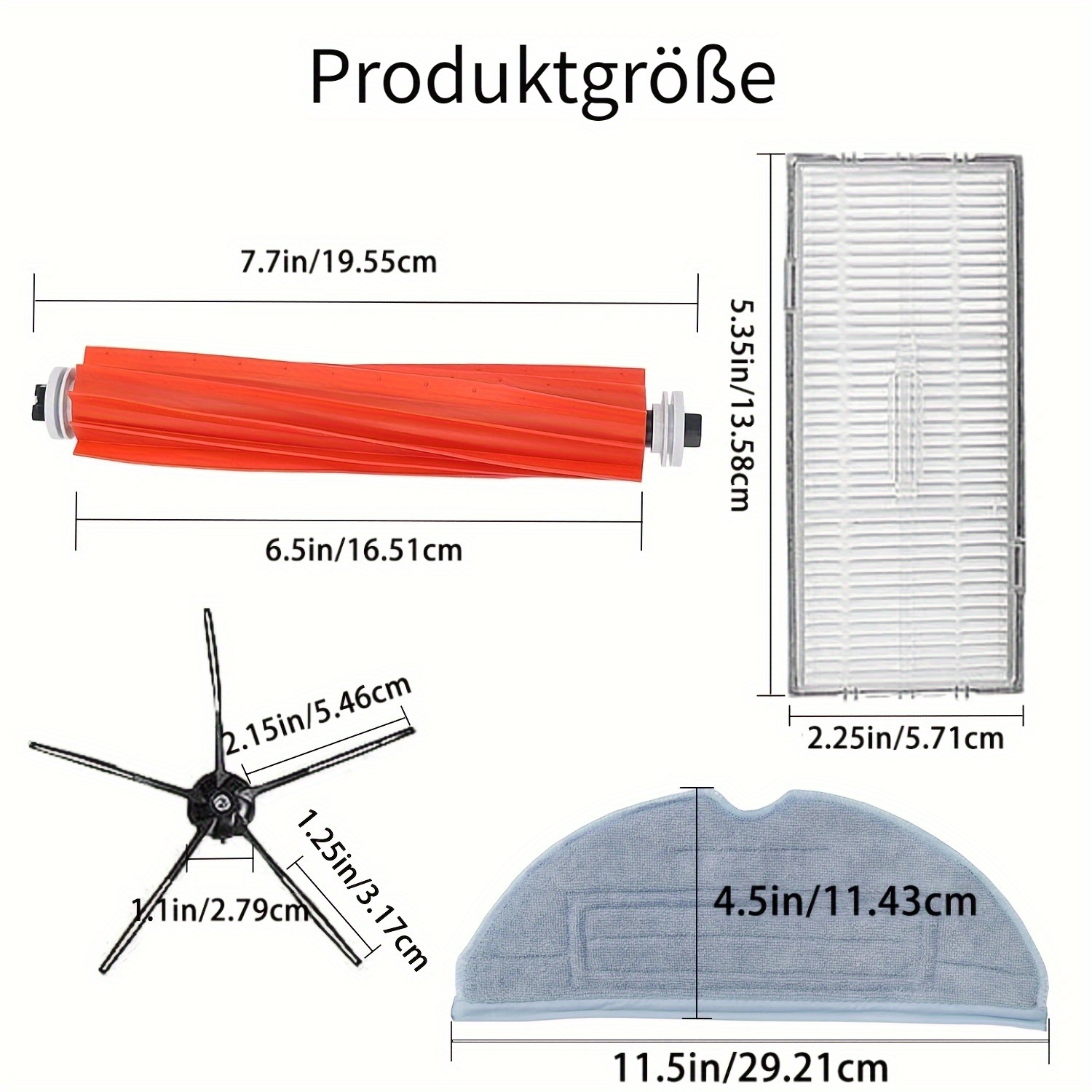 TolleTour 19-er Ersatzteile Kit Satz Für Xiaomi Roborock S7 S7 + S7 Plus S7  Max Modell Staubsauger Zubehör