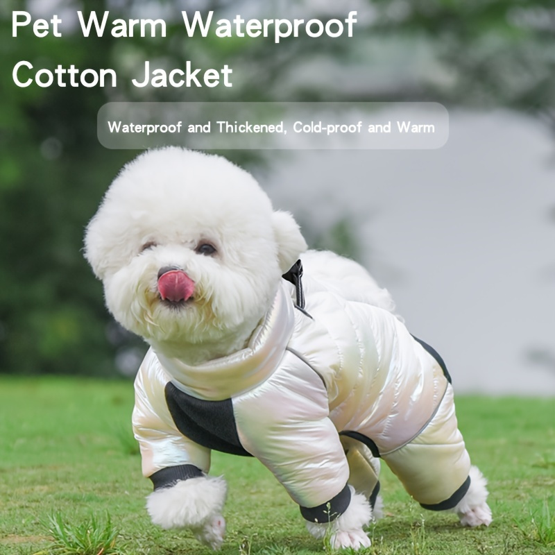 

1pc Warm Pet Clothing, Dog Thick Coat, Puppy Jumpsuit, Reflective Waterproof Dog Jacket For For Dogs In Autumn And Winter