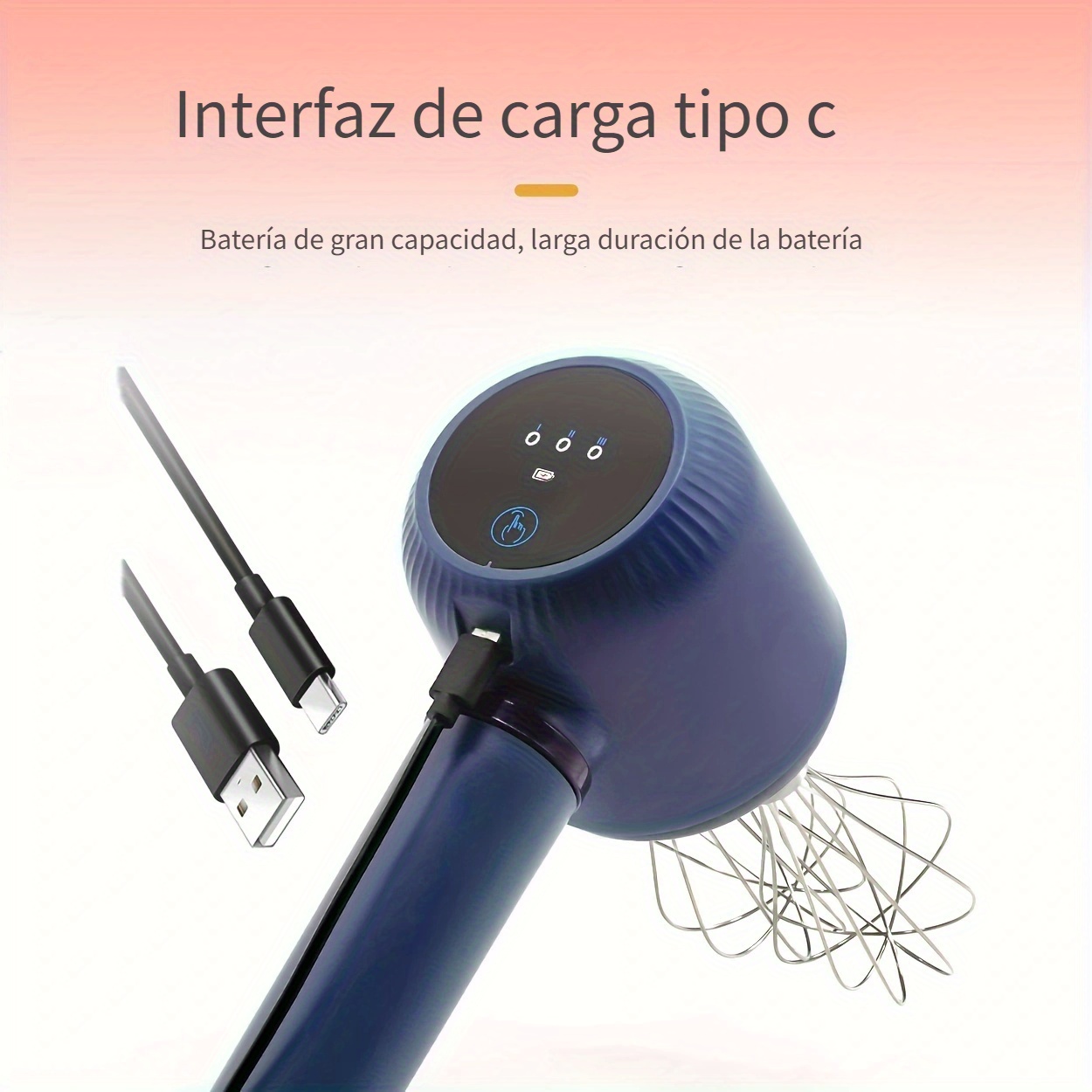 La batidora eléctrica recargable es ideal para acompañarte en la cocina.  Bate huevos🥚 y café dejándolo súper espumoso y al punto que tanto …