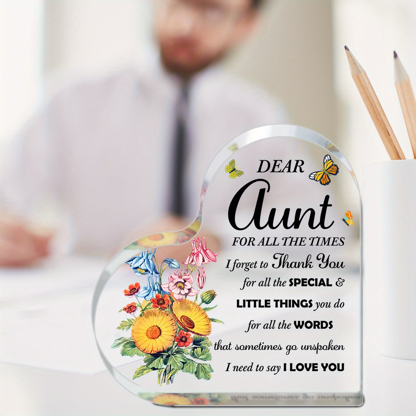 Gifts Aunt Aunt Gifts Niece Love Auntie Acrylic Keepsake - Temu