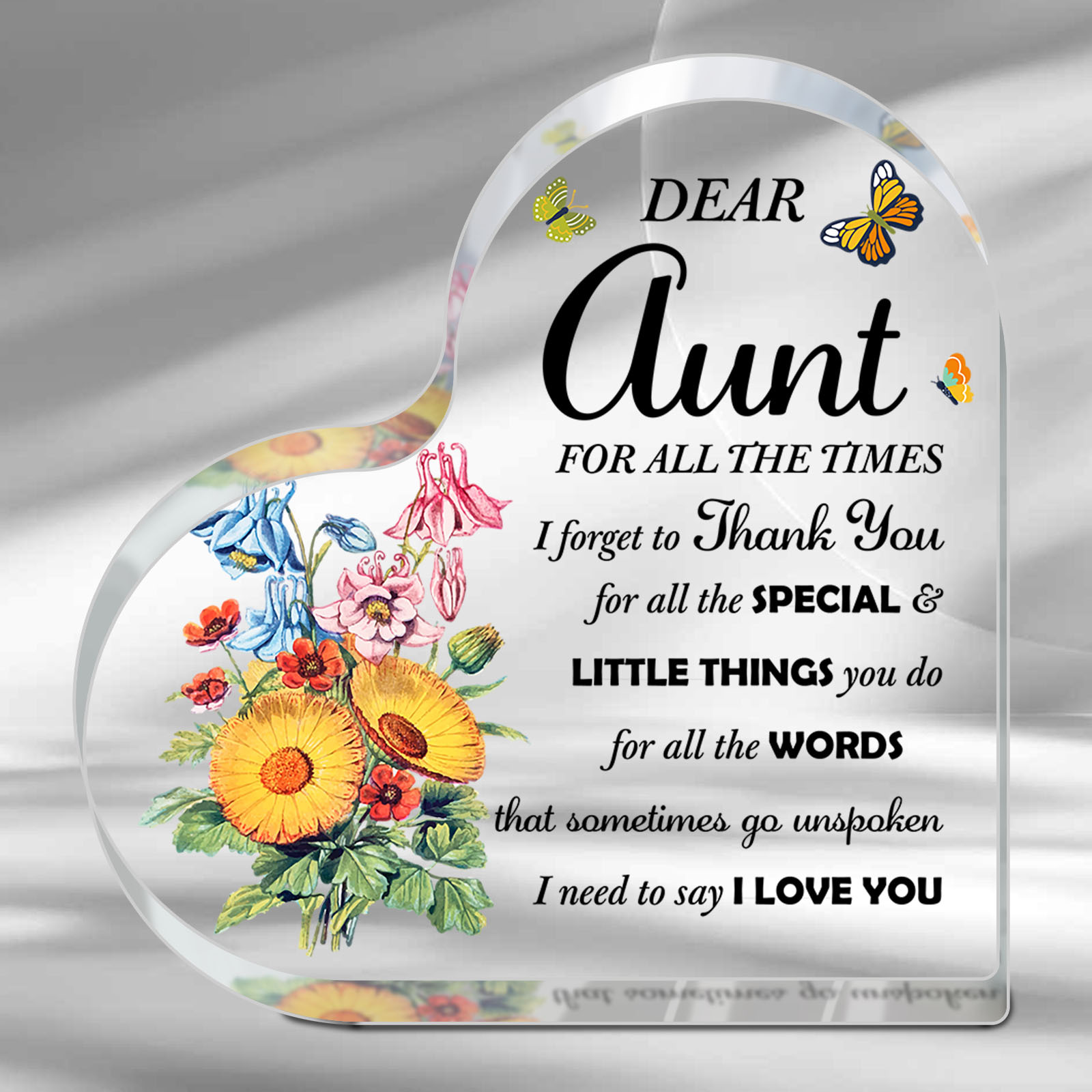 Gifts Aunt Aunt Gifts Niece Love Auntie Acrylic Keepsake - Temu