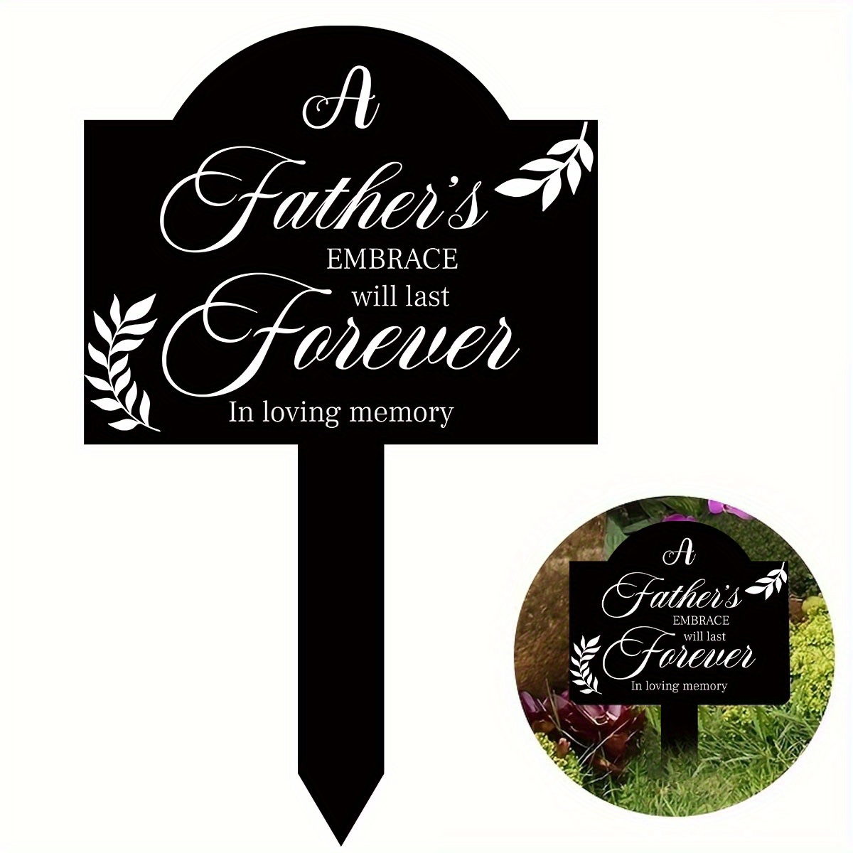 thumbnail image 2 of Cardinal Memorial Grave Marker | Metal Cemetery Decor With Forever In Our Hearts Message | Outdoor Garden Memorial Stake 2 of 9