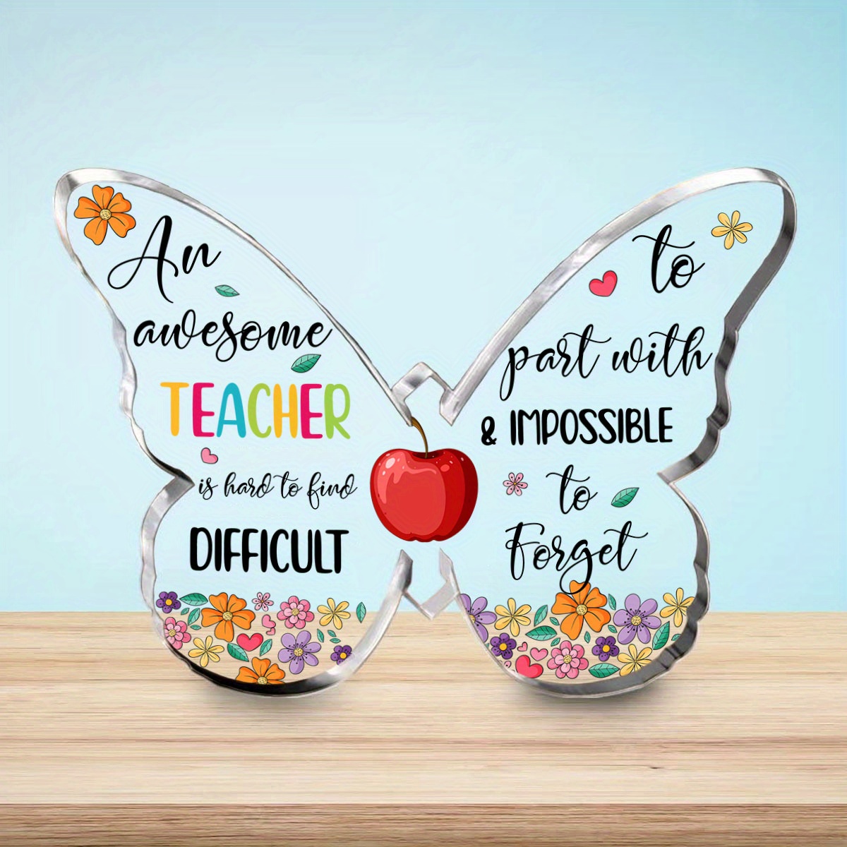 

1pc, Celebrate Christmas, Thanksgiving, Valentine's Day, Mother's Day With Our Acrylic Butterfly Desktop Ornament - A Perfect Gift For An Awesome Teacher!