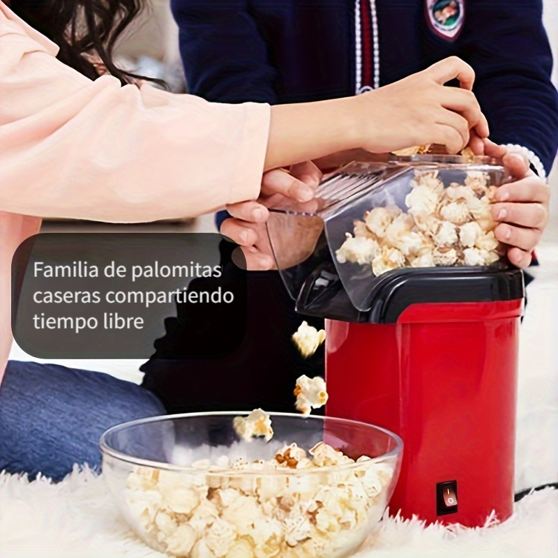 Pequeña máquina portátil de palomitas de maíz de aire caliente, 95% de tasa  de palomitas de maíz, 3 minutos rápido, máquina de palomitas de maíz baja