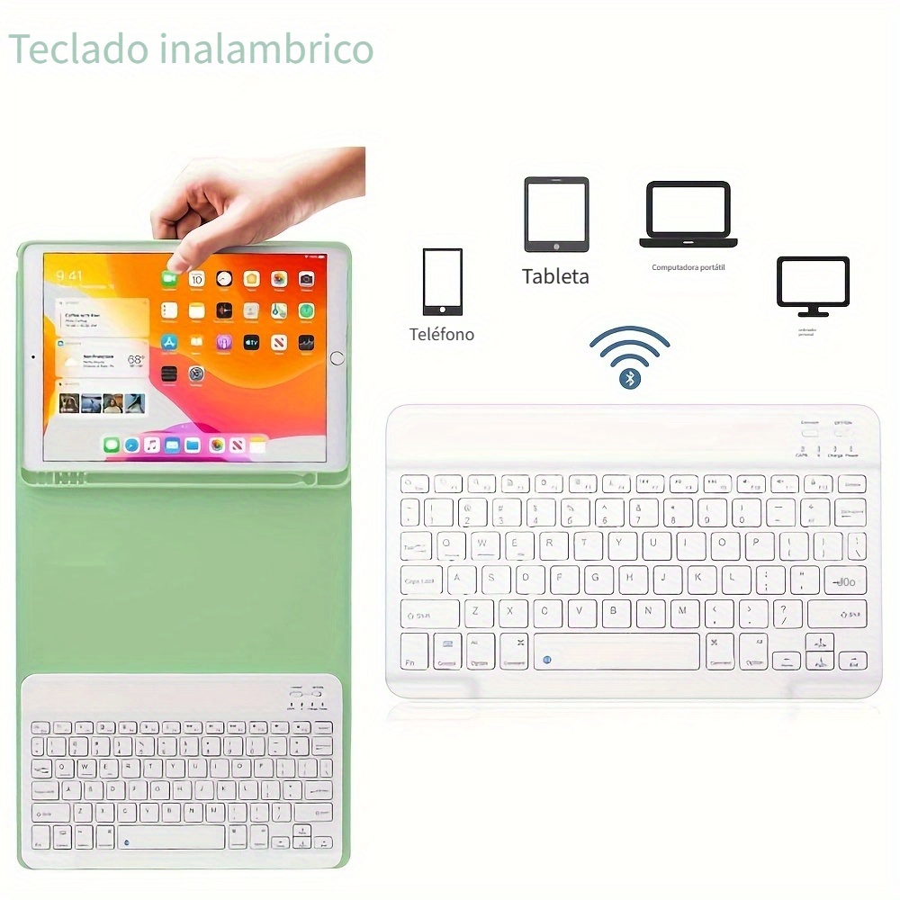 Funda Teclado Panel Táctil Ipad 10.2 9ª Generación 2021/8ª - Temu Chile