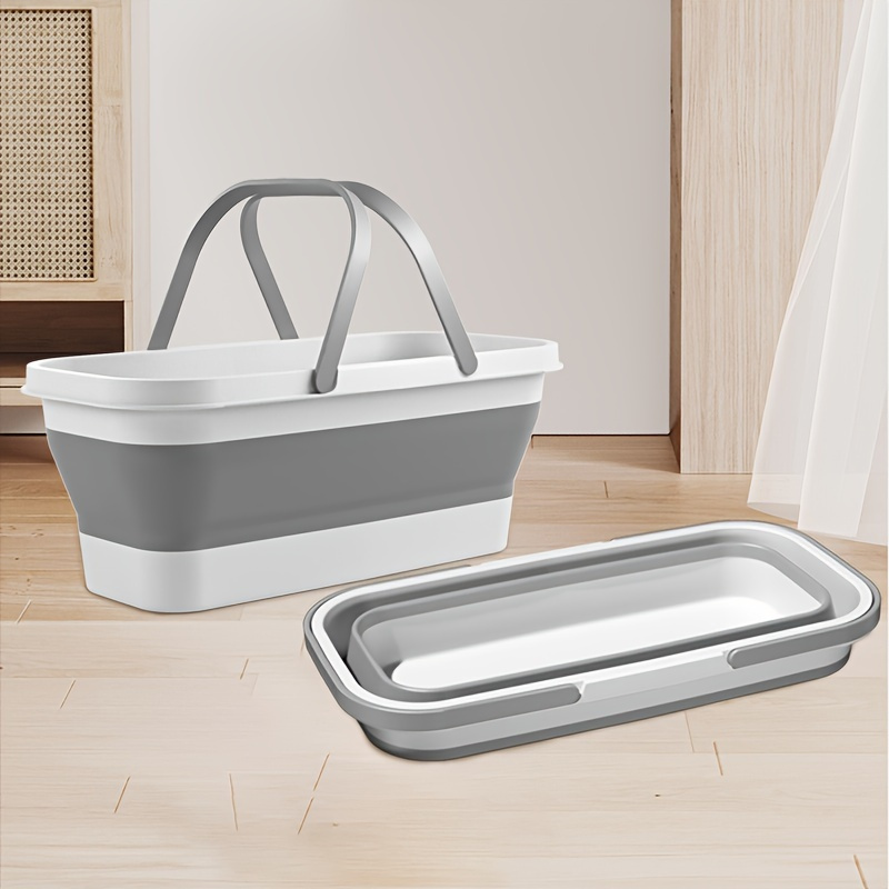 Pp+tpr Material Portable Folding Mop Bucket Rectangular Mop - Temu