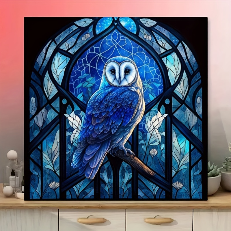 1pc Beautiful Owl Artificial Diamond Painting Kits For Adults, Animal DIY  5D Diamond Art Paint With Full Round Diamonds Art Painting Kit For Home Wall