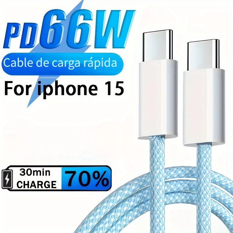Cargador para iPhone 15 de 10 pies, cable largo USB C a USB C y cargador de  iPhone 15 Bloque de carga rápida para iPhone 15 Pro/15 Plus/15 Pro Max