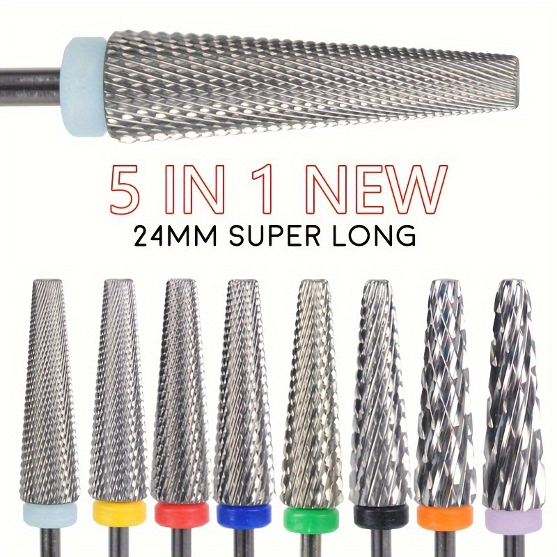 

Long Tapered Carbide Nail Polishing Bit, Nail Drill Bit, Pedicure Remover For Acrylic Gel, Nails Polishing Tools, Nail Art Pedicure Manicure Tools