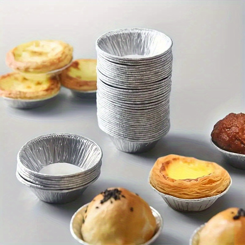 Just Partyware 20-Pack Muffin Pans Disposable Aluminum Foil 6-Cup Standard  Size Tin for Baking Cupcakes, Mini Pies and Quiche, Souffle