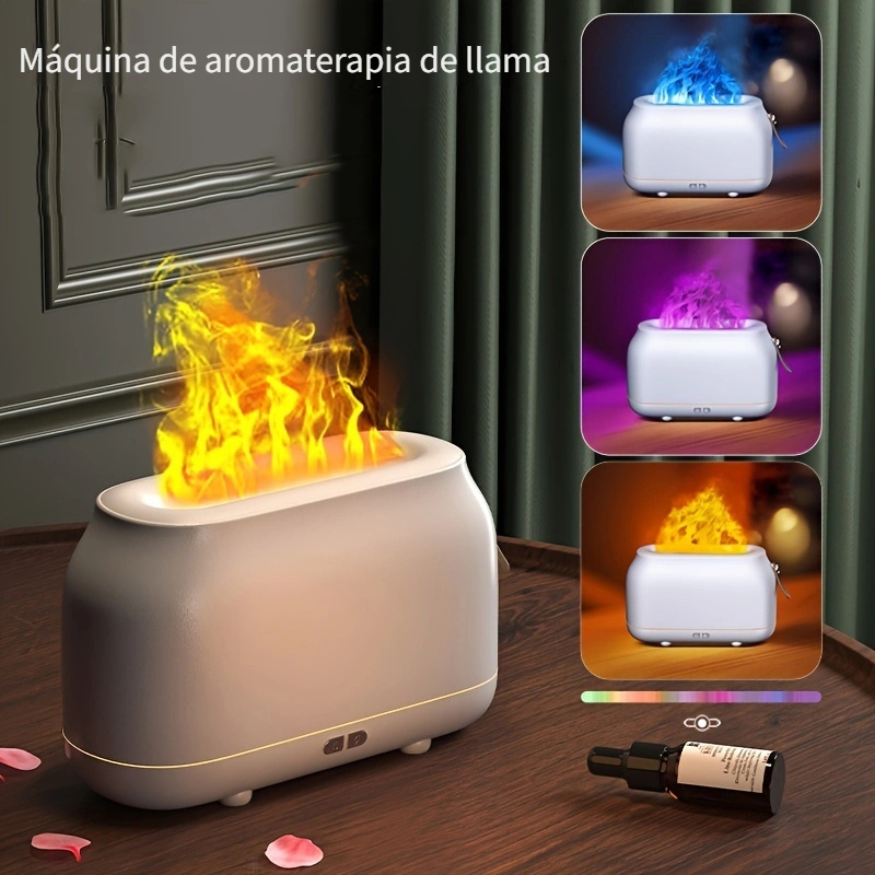 1 pieza de colores fuego Humidificador pequeño Iluminación Humidificador  doméstico aromaterapia máquina difusor USB Humidificador, Moda de Mujer