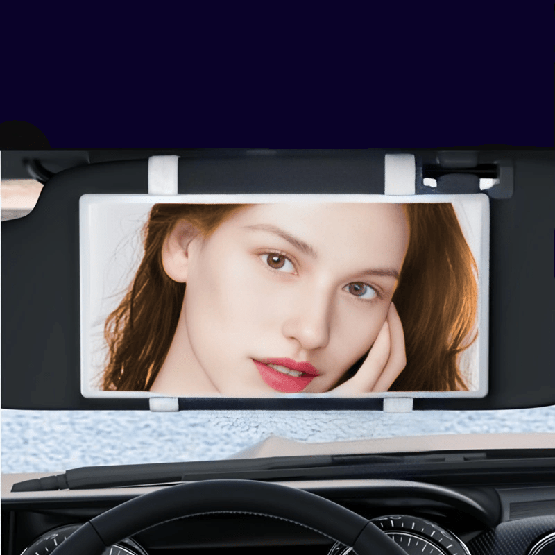 Auto Makeup Spiegel,Spiegel für Sonnenblende Auto,Auto Sonnenblende  Kosmetikspiegel,Universal Car Interior Cosmetic Mirror,Auto Sun Visor HD  Makeup