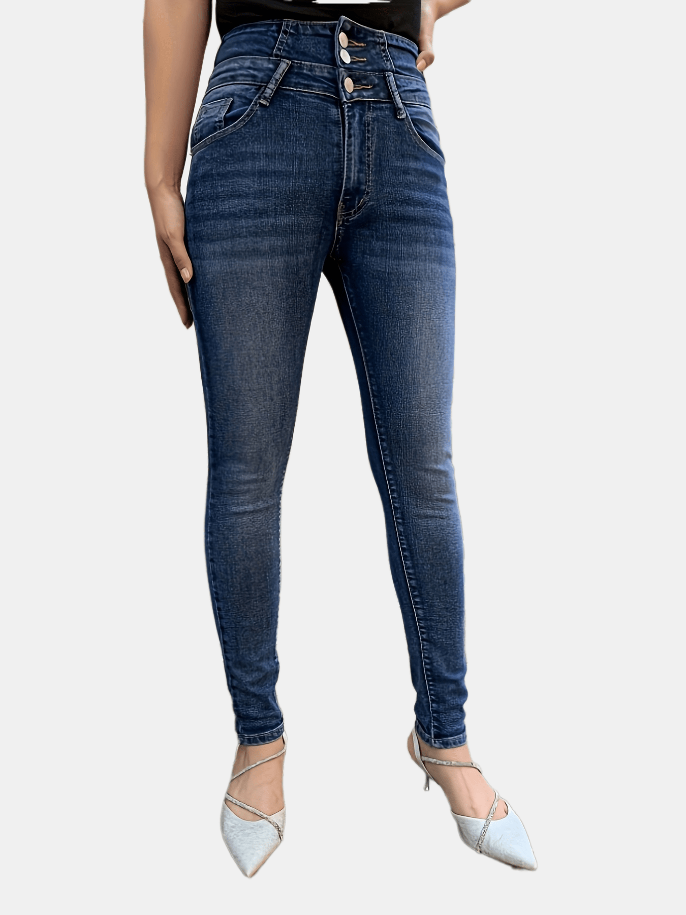 Women's High Waist Butt-Rise Super Stretch Premium Skinny Jeans (0,  Blue_90123) at  Women's Jeans store