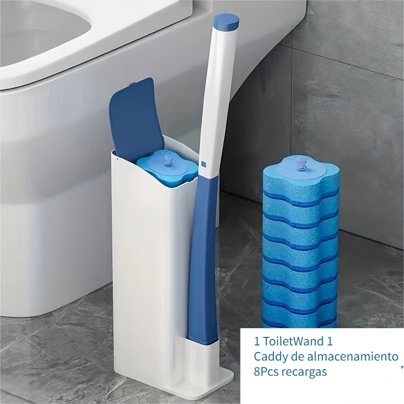 Clorox ToiletWand Kit de limpieza de inodoro desechable, cepillo de  inodoro, sistema de limpieza de inodoro y baño con estuche de  almacenamiento y 16