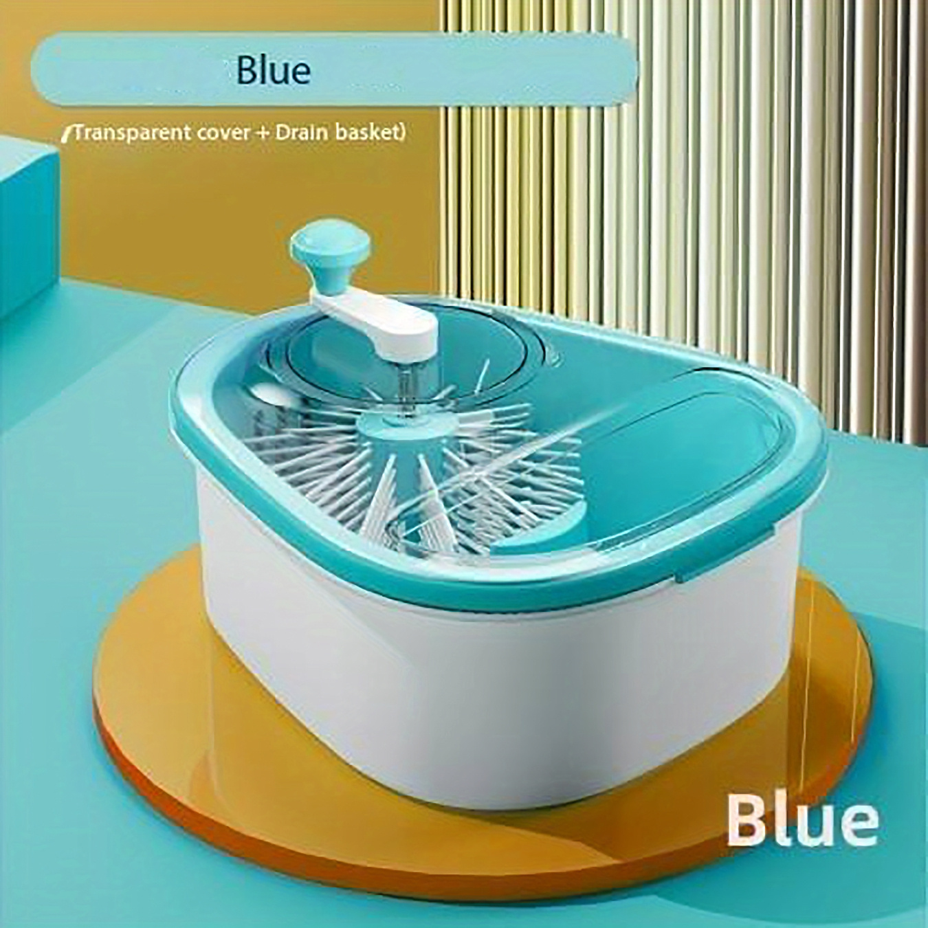 Fruit and Vegetable Washing Machine, Fruit Cleaner Spinner, Large Fruit  Washer Spinner with Brush, Multifunctional Fruit and Vegetable Scrubber  (Blue)