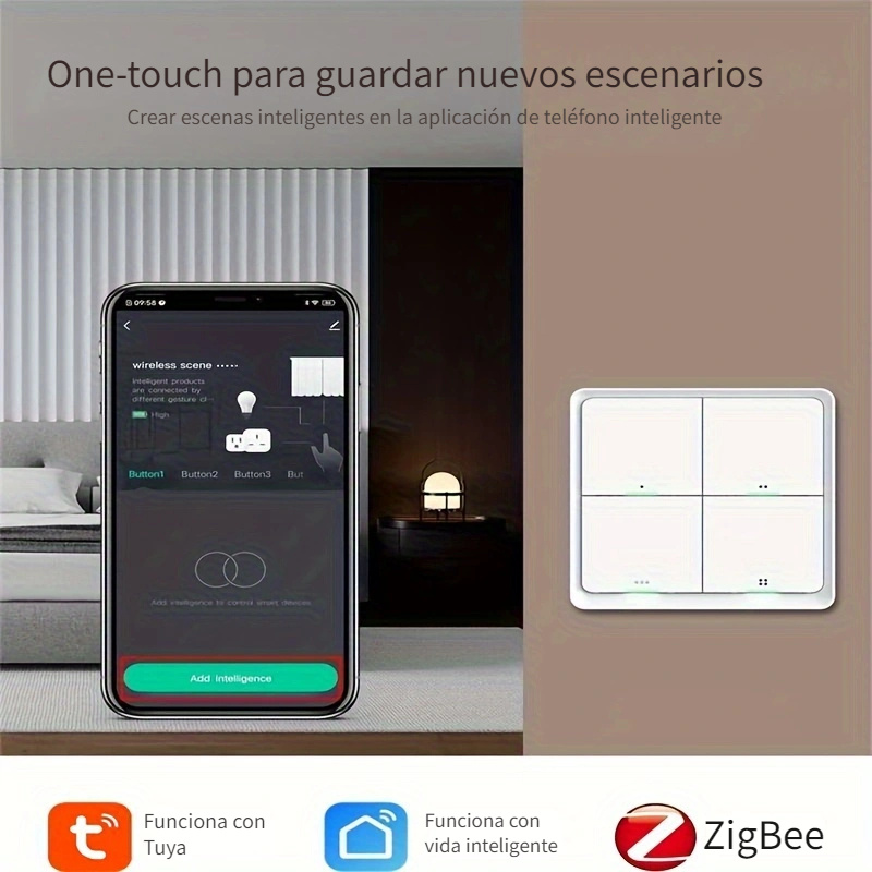 Zigbee Interruptor Escena Inalámbrico Apto App Smart Life - Temu Chile