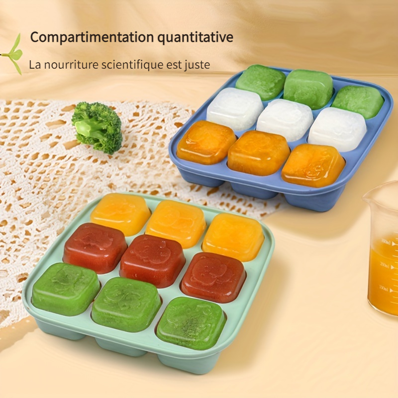Boîte de complément alimentaire en Silicone de qualité alimentaire pour bébé  boîte de rangement des aliments pour enfants boîte fraîche scellée plateau  à glace moule de Hockey sur glace - Temu Belgium