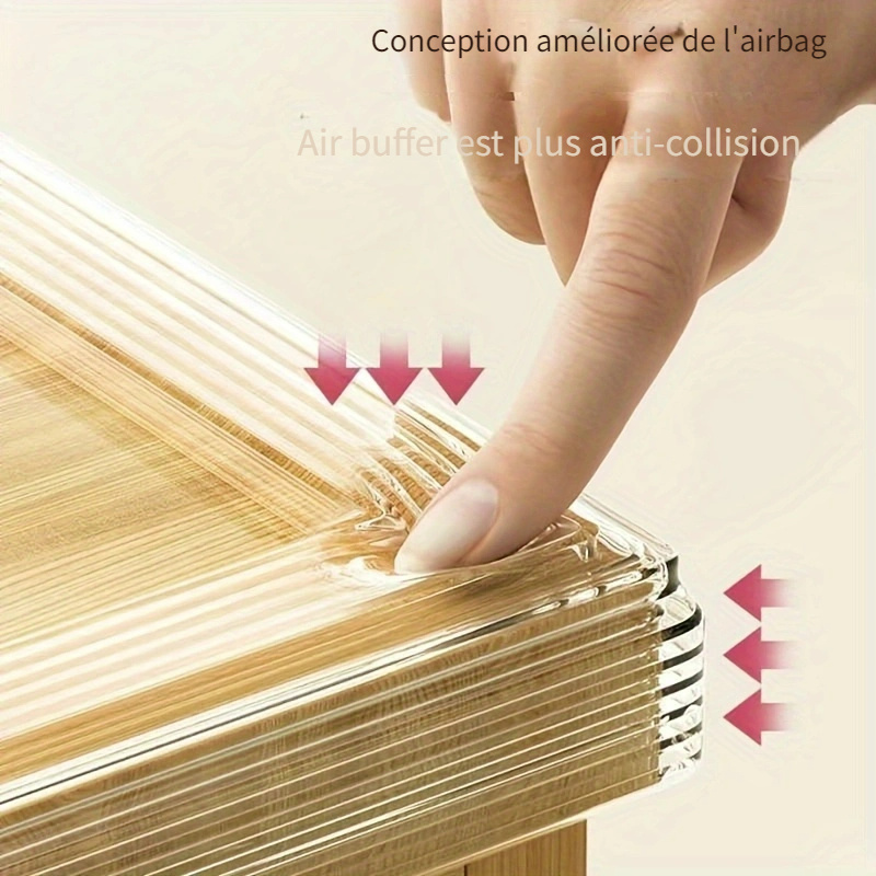 1pc PVC Acrylique Transparent Anti-collision Strip, Autocollant De