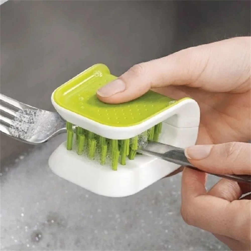 Upgrade Your Kitchen Cleaning Routine With This U-Shaped Double-Sided Brush - Perfect For Chopsticks, Knives, And Forks!