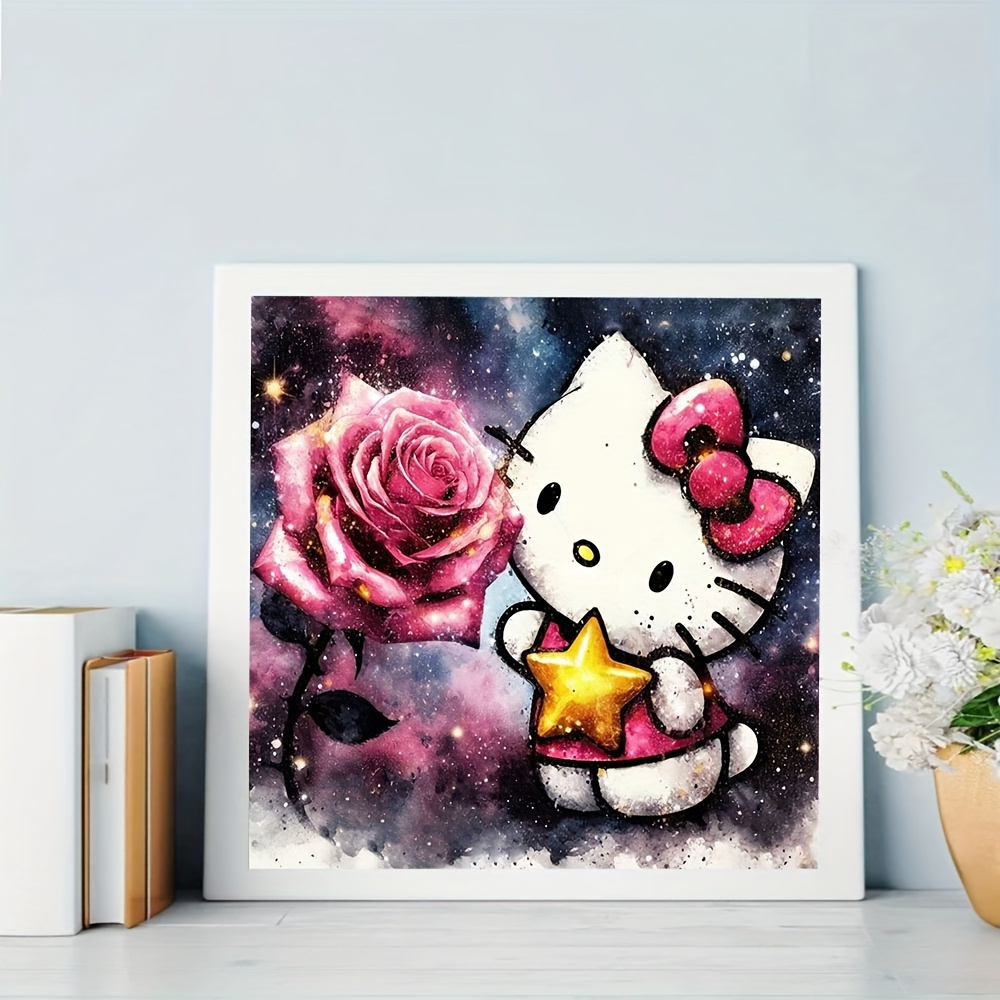 Last touches of this diamond hello kitty painting✨ #weekendvibes