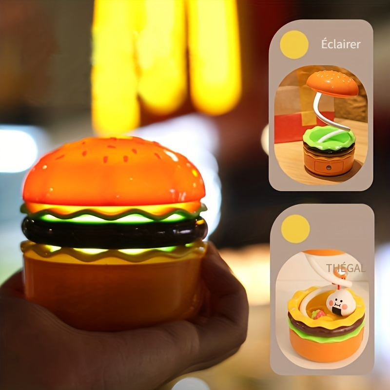 Lampe de table hamburger lampe de bureau hamburger portable pour salon  étude mai