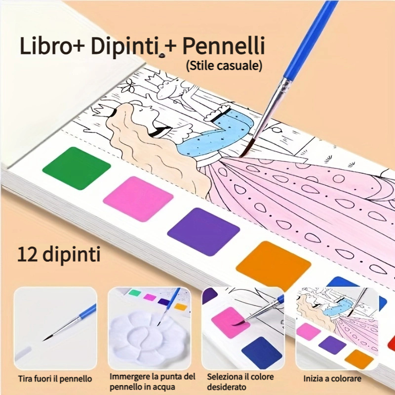 Disegno di Pennelli e Pennellessa da colorare per bambini 