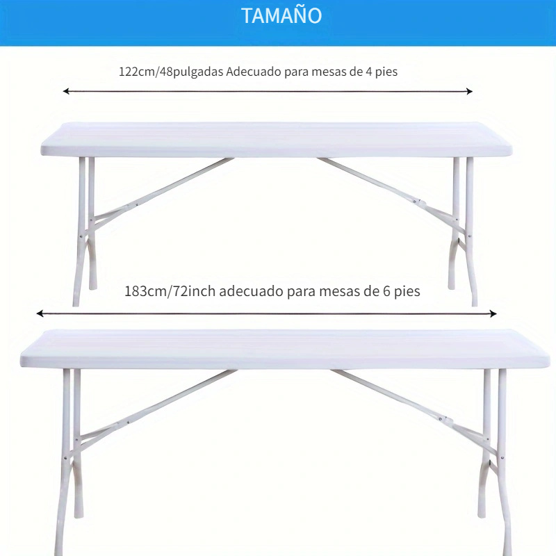 Mesa De Camping Plegable Con Mantel