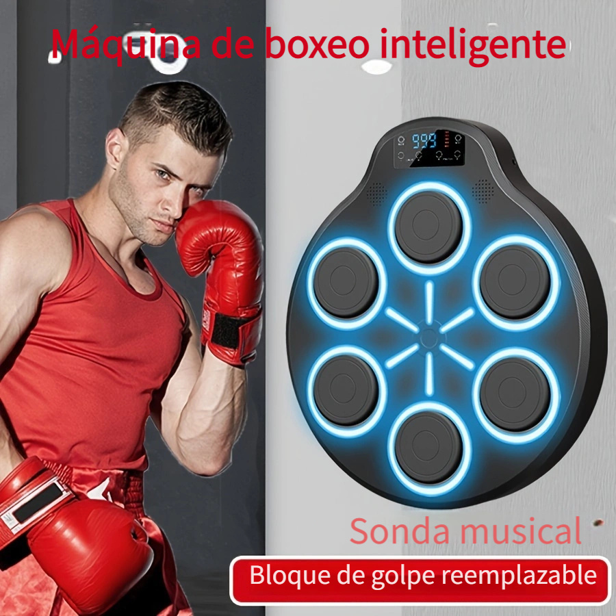Máquina de boxeo de música electrónica inteligente, juego de máquina de  boxeo montado en la pared, objetivo de boxeo inteligente, saco de boxeo de