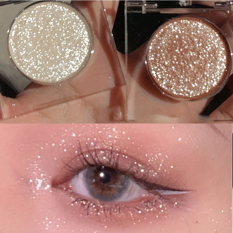 

Waterproof Highlighter Shimmer Powder Matte Monochrome Eyeshadow High Pigmented Glitter Eyeshadow Brightening Eye Makeup Powder