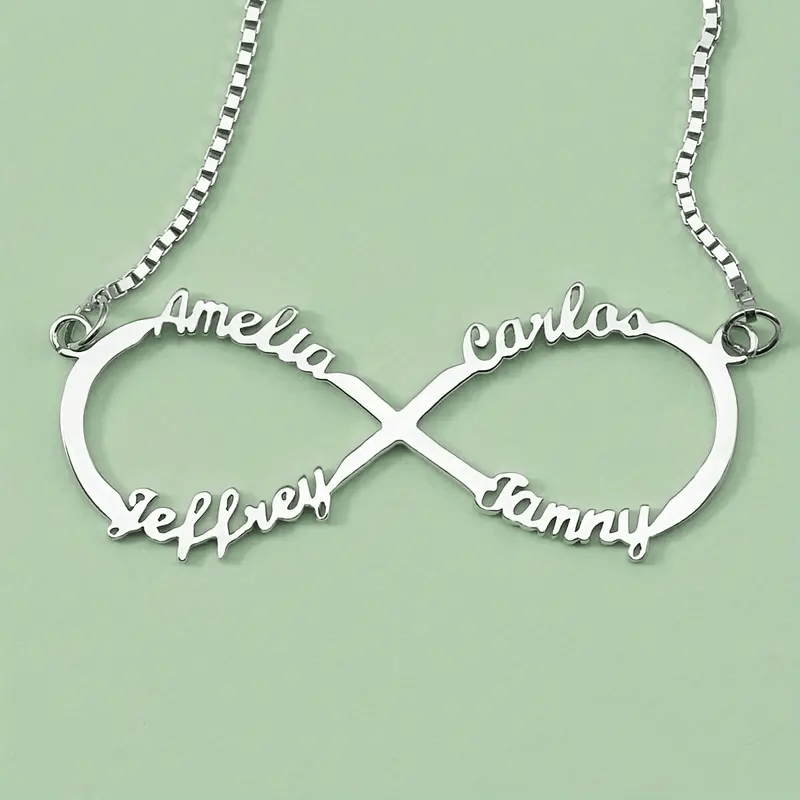 Infinity name hot sale necklace uk