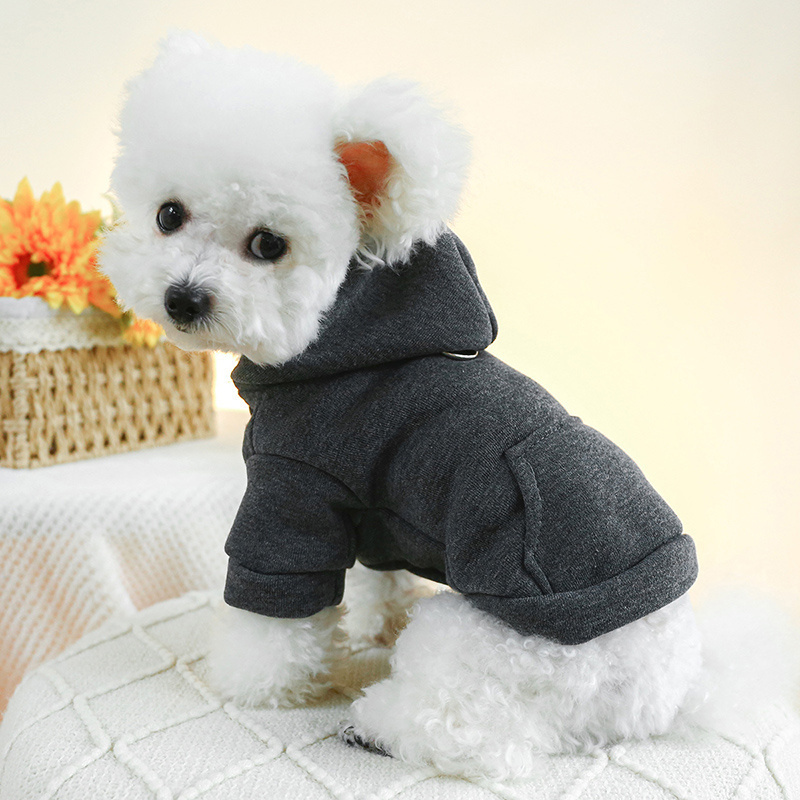 

1pc Plain Color Pet Sweater Hoodie For Autumn And Winter Dog Warm Clothes