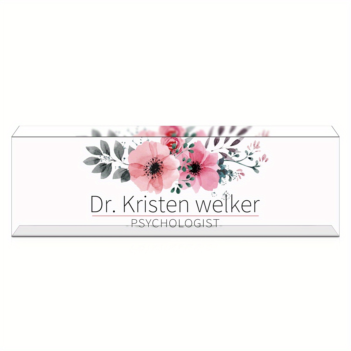  Desk Name Plate Personalized, Custom Name Plate for Desk, Office  Desk Decor for Women Men, Acrylic Desk Accessories, Office Gifts for Boss  Nurse Teacher, Employee Appreciation Gifts (Blue Coast B) 