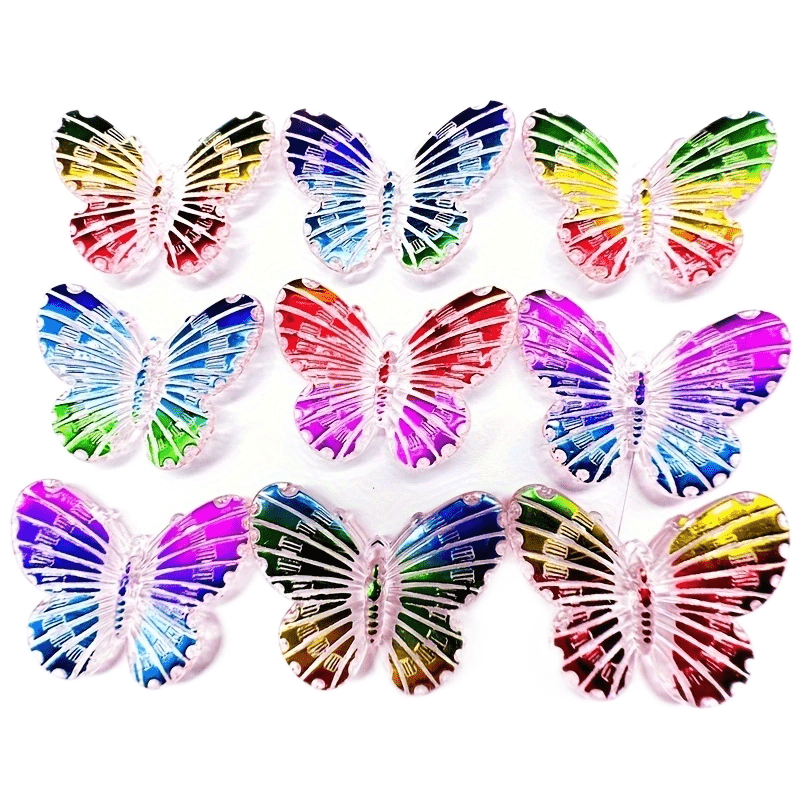 Colorful Acrylic Butterfly Charm For Diy Making Jewelry - Temu