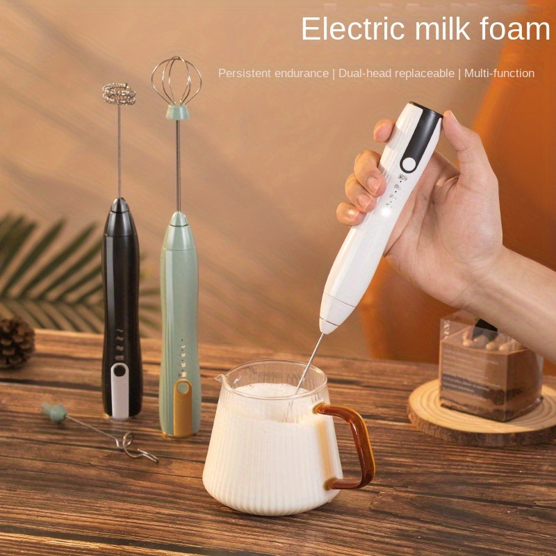 1pc electric milk frother, Rechargeable Milk Frother Handheld With Stand,  Wall Hanging Or Bracket Storage, Premium Gift Coffee Electric Frother