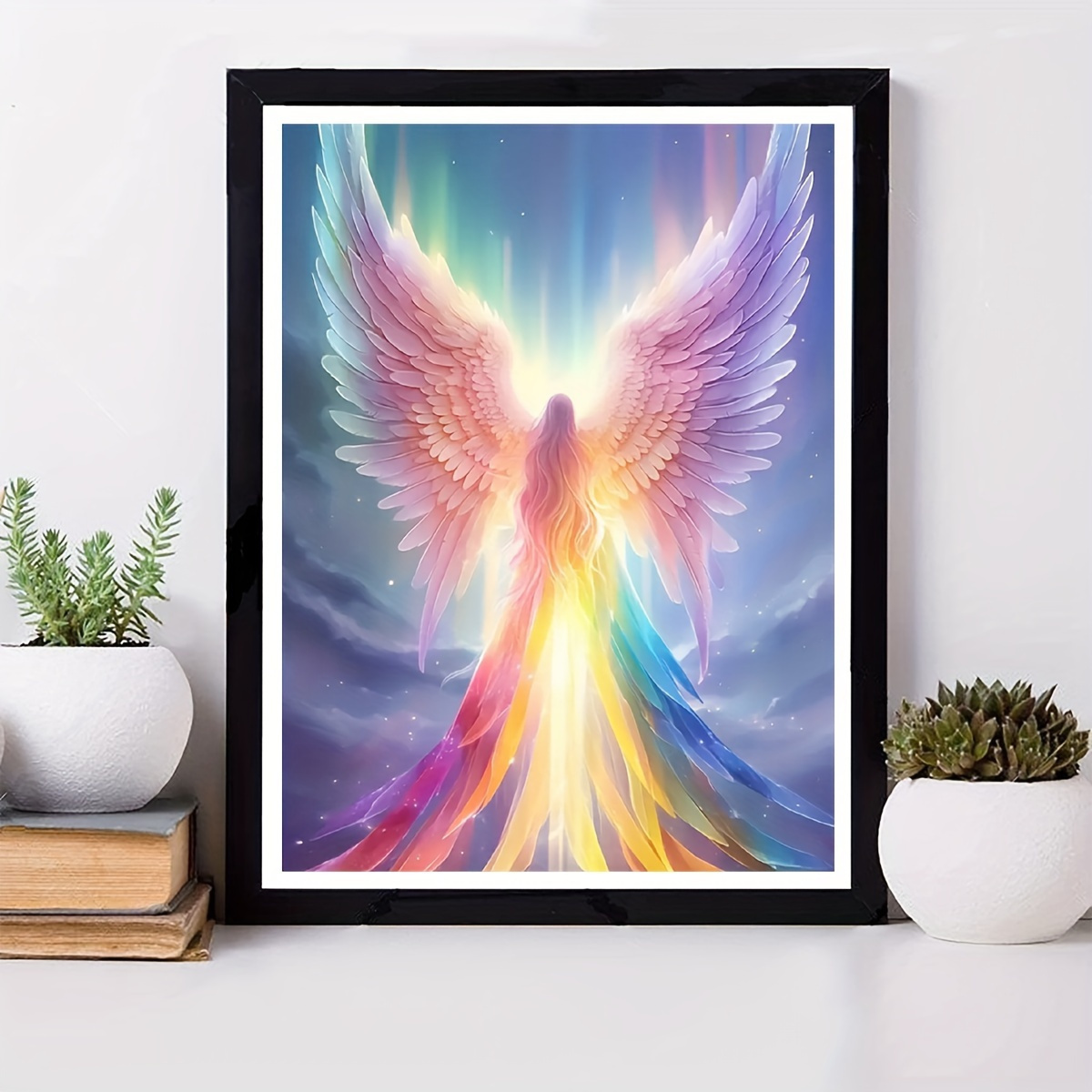Diamond Painting Angel Wing Girl, DIY 5D Large Diamond Art Kits for Adults  Embroidery Square Full Drill Crystal Rhinestone Paint by Numbers Kids