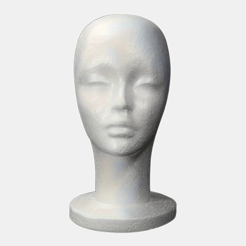 12 3 Pcs Styrofoam Wig Head - Tall Female Foam Mannequin Wig Stand and  Holder for Style, Model And Display Hair, Hats and Hairpieces, Mask - for  Home, Salon and Travel